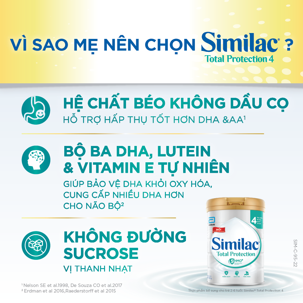 Vì sao mẹ nên chọn sữa similac total protection cho con