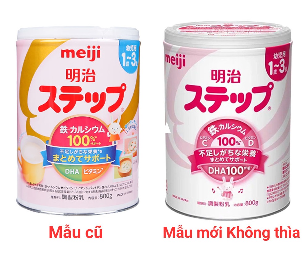 Mẫu sữa meiji 1-3 mới không có thìa