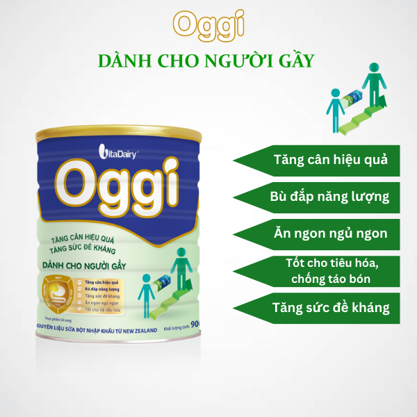 Mô tả công dụng của sữa oggi tăng cân cho người gầy