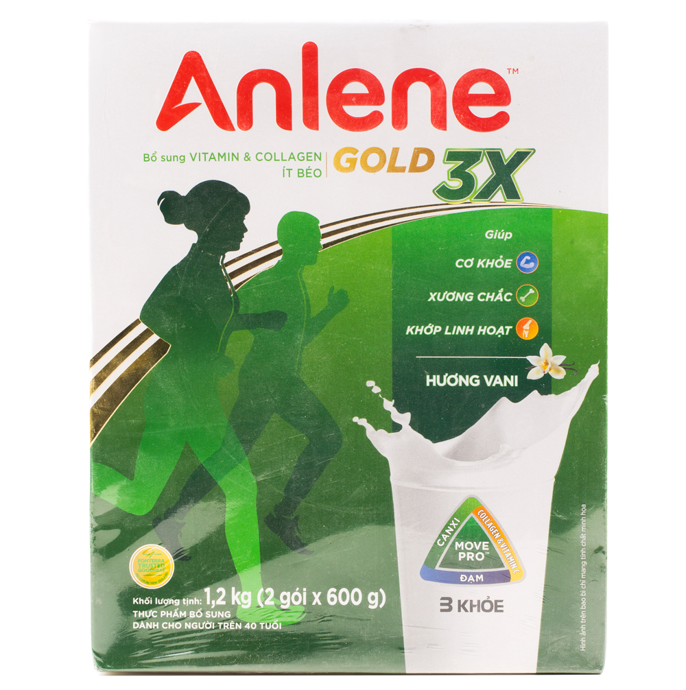 Sữa anlene 3x hộp giấy 1,2kg