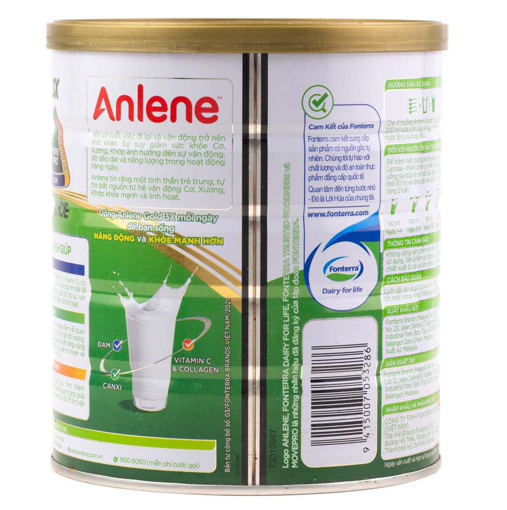 hình ảnh sữa anlene 3x cho người trên 40 tuổi