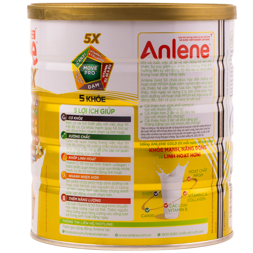 Hình ảnh sữa anlene gold 5x 800g