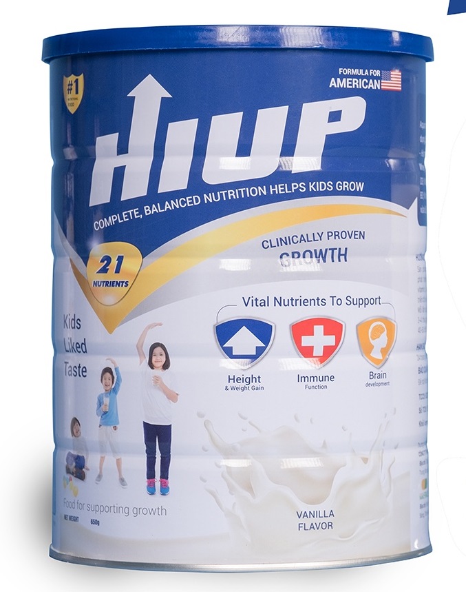 Hình ảnh hộp sữa hiup 650g tăng chiều cao cho bé vượt trội nhất hiện nay