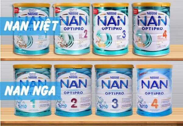 sữa nan nga và sữa nan việt