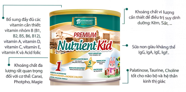 SỮA Nutrient Kid hỗ trợ mẹ giúp bé hết biếng ăn ngay sau khi sử dụng1